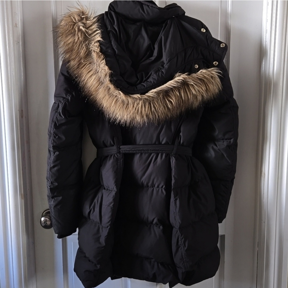 J. Crew Wintress Down Puffer Parka Coat Women's XL Hood Black